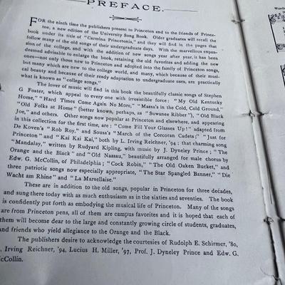 Princeton GLEE Club Hymn Book, Early 1900's 