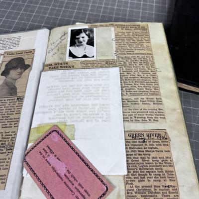 3 Scrap Books of News Paper Clippings and a Ledger 