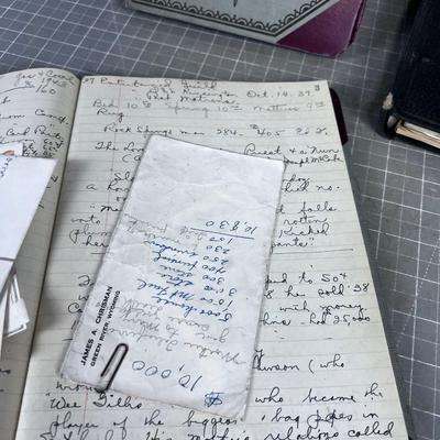3 Scrap Books of News Paper Clippings and a Ledger 