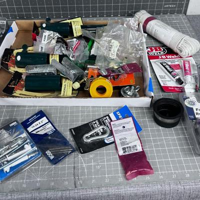 Mixed Lot of Screws, Brackets and Hangers 