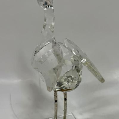 Delicate Crystal Flamingo Bird Figurine by Shannon Crystal Designs of Ireland