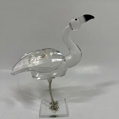 Delicate Crystal Flamingo Bird Figurine by Shannon Crystal Designs of Ireland