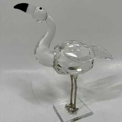 Delicate Crystal Flamingo Bird Figurine by Shannon Crystal Designs of Ireland