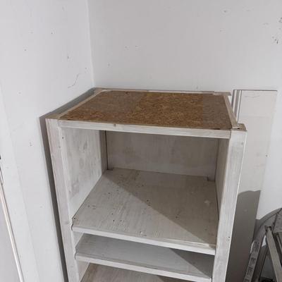 Two White Wooden Shelves (WM-DZ)