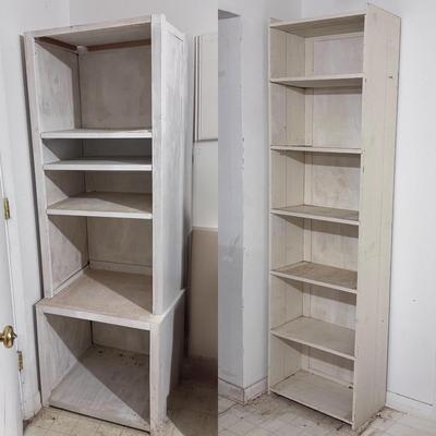 Two White Wooden Shelves (WM-DZ)