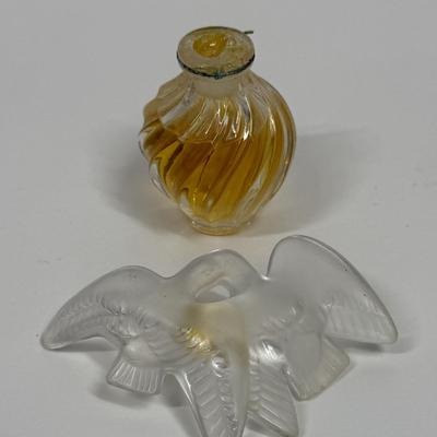 Broken Lalique Glass Perfume Bottle - Nina Ricci