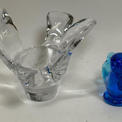Vintage Crystal Princess House Dove and Glass Bluebird of Happiness