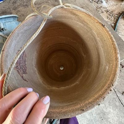 Pottery hanging basket