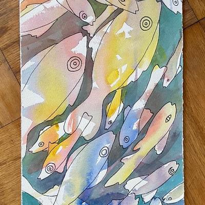 Watercolor fishes