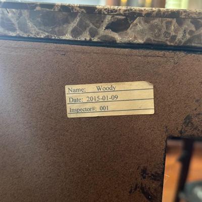 LOT 3: 2 Drawer Marble Top Hall Table