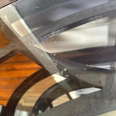 LOT 4L: Two Round End Tables w/ Matching Coffee Table