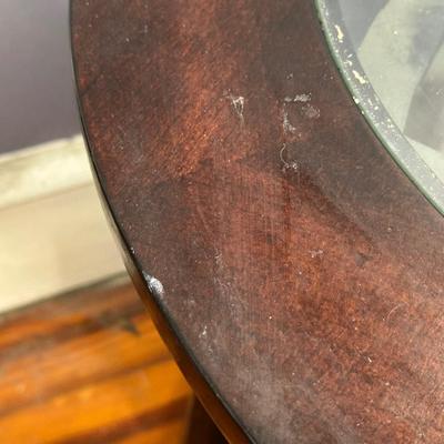 LOT 4L: Two Round End Tables w/ Matching Coffee Table