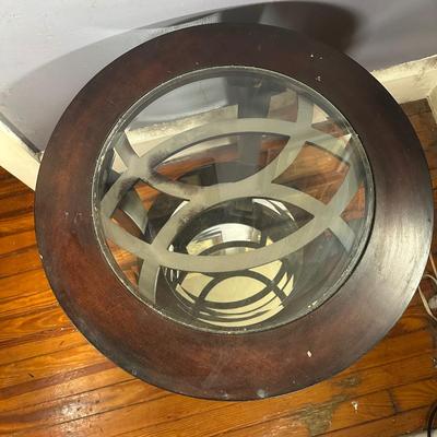 LOT 4L: Two Round End Tables w/ Matching Coffee Table