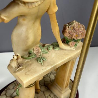 LOT 6D: The Crosa Collection Lady in Garden Table Lamp