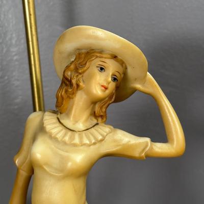 LOT 6D: The Crosa Collection Lady in Garden Table Lamp