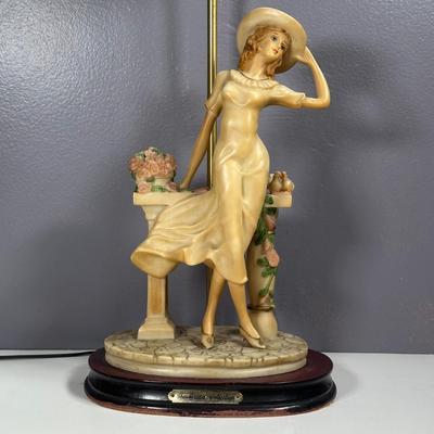 LOT 6D: The Crosa Collection Lady in Garden Table Lamp