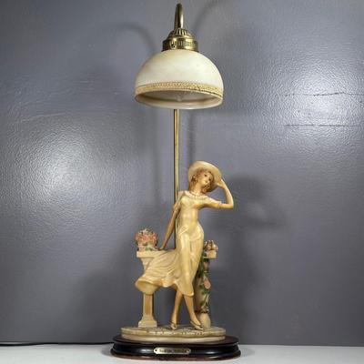 LOT 6D: The Crosa Collection Lady in Garden Table Lamp