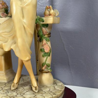 LOT 6D: The Crosa Collection Lady in Garden Table Lamp