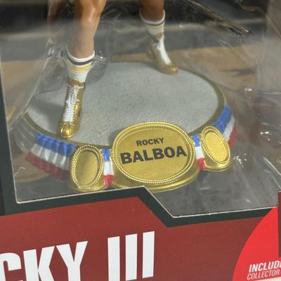 LOT 9D: Mcfarlane Movie Maniacs Rocky 3 Rocky Balboa & Clubber Lang Figures NIB