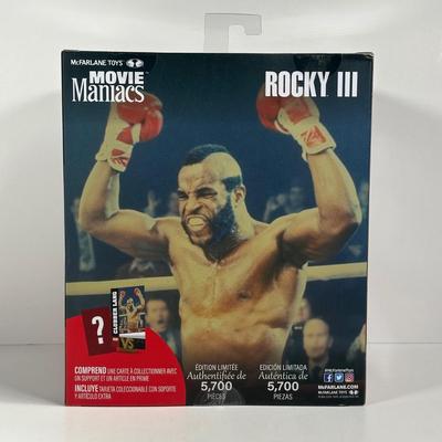 LOT 9D: Mcfarlane Movie Maniacs Rocky 3 Rocky Balboa & Clubber Lang Figures NIB