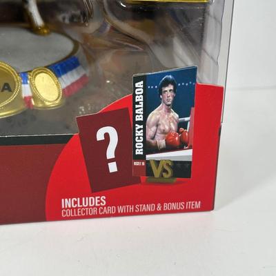 LOT 9D: Mcfarlane Movie Maniacs Rocky 3 Rocky Balboa & Clubber Lang Figures NIB
