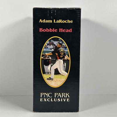 LOT 10D: Roberto Clemente, Adam LaRoche & Pedro Alvarez Bobble Heads In Box