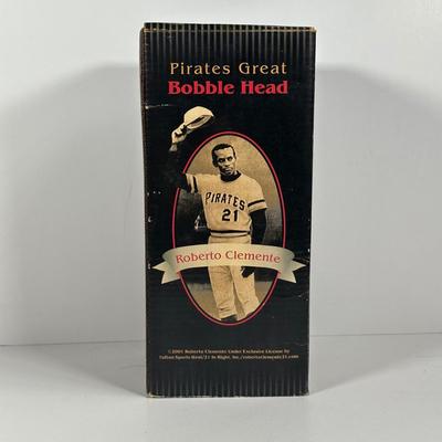 LOT 10D: Roberto Clemente, Adam LaRoche & Pedro Alvarez Bobble Heads In Box