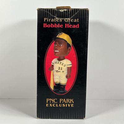 LOT 10D: Roberto Clemente, Adam LaRoche & Pedro Alvarez Bobble Heads In Box
