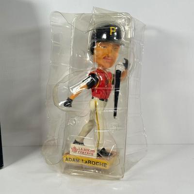 LOT 10D: Roberto Clemente, Adam LaRoche & Pedro Alvarez Bobble Heads In Box