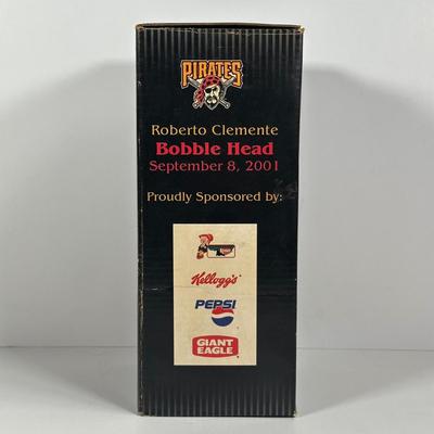 LOT 10D: Roberto Clemente, Adam LaRoche & Pedro Alvarez Bobble Heads In Box