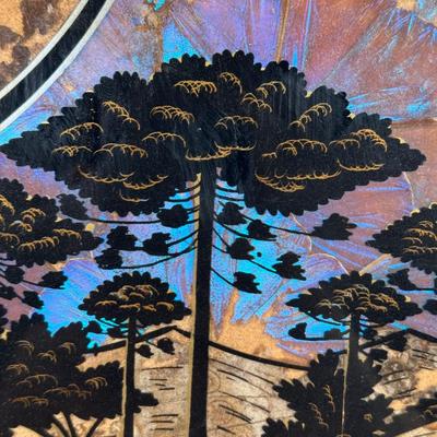 LOT 11D: Vintage Butterfly Inlaid Serving Tray