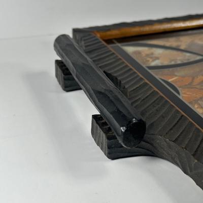 LOT 11D: Vintage Butterfly Inlaid Serving Tray