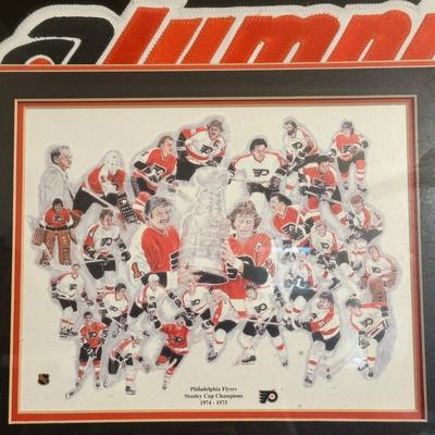 LOT 14D: Philadelphia Flyers 1974 & 1975 Stanley Cup Champions Signed & Framed Jersey