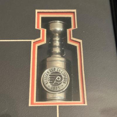 LOT 14D: Philadelphia Flyers 1974 & 1975 Stanley Cup Champions Signed & Framed Jersey