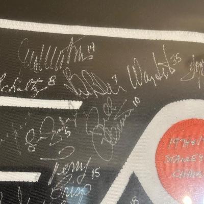 LOT 14D: Philadelphia Flyers 1974 & 1975 Stanley Cup Champions Signed & Framed Jersey
