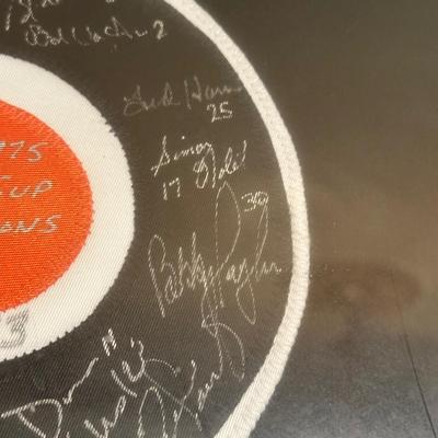 LOT 14D: Philadelphia Flyers 1974 & 1975 Stanley Cup Champions Signed & Framed Jersey