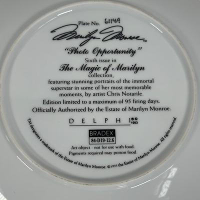 LOT 16D: Vintage Delphi Marilyn Monroe Decorative Plates