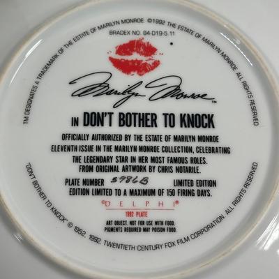 LOT 16D: Vintage Delphi Marilyn Monroe Decorative Plates