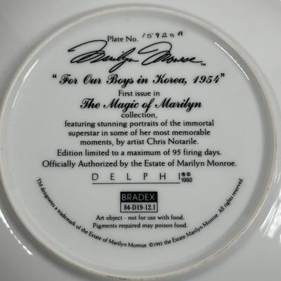 LOT 16D: Vintage Delphi Marilyn Monroe Decorative Plates