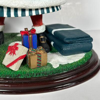 LOT 18D: The Danbury Mint Philadelphia Eagles Santa & Mrs Claus Figurines