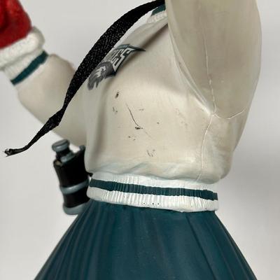 LOT 18D: The Danbury Mint Philadelphia Eagles Santa & Mrs Claus Figurines