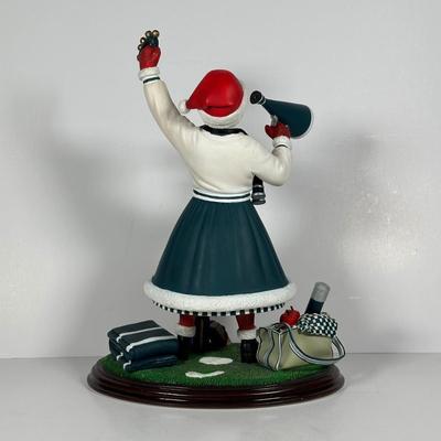 LOT 18D: The Danbury Mint Philadelphia Eagles Santa & Mrs Claus Figurines