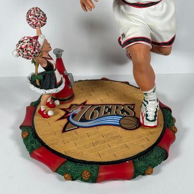LOT 20D: The Danbury Mint Philadelphia 76ers Santa Figurine
