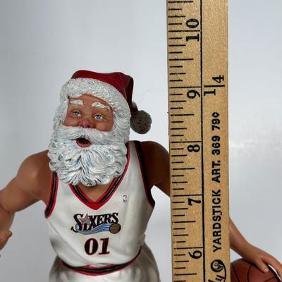 LOT 20D: The Danbury Mint Philadelphia 76ers Santa Figurine