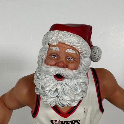 LOT 20D: The Danbury Mint Philadelphia 76ers Santa Figurine