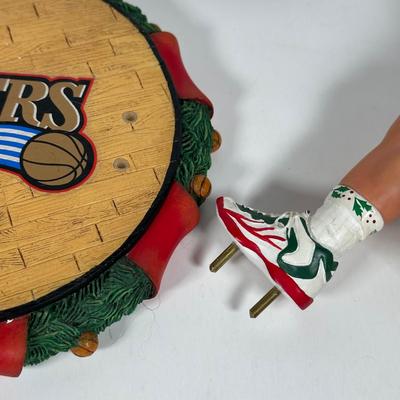 LOT 20D: The Danbury Mint Philadelphia 76ers Santa Figurine