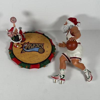 LOT 20D: The Danbury Mint Philadelphia 76ers Santa Figurine