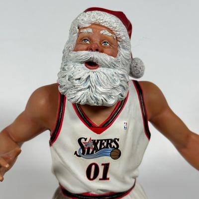 LOT 20D: The Danbury Mint Philadelphia 76ers Santa Figurine
