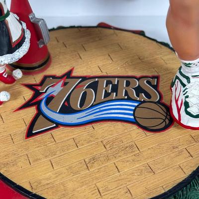 LOT 20D: The Danbury Mint Philadelphia 76ers Santa Figurine