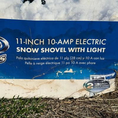 LOT 23D: Snow Joe Plus 11” Electric Snow Shovel w/ Light In Original Box